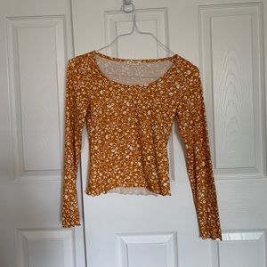 Soft Floral Scoop Neck Top